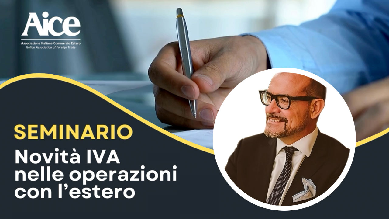 Locandina del seminario "Le novità IVA nel commercio estero per il 2024"